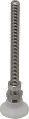 Vlier - 3/8-16 Bolt Thread, Studded Pivotal Stud Mount Leveling Pad & Mount - 2,800 Max Lb Capacity, 1-1/4" Base Diam - Apex Tool & Supply