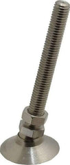 Vlier - 1/2-13 Bolt Thread, Studded Pivotal Stud Mount Leveling Pad & Mount - 3,750 Max Lb Capacity, 1-7/8" Base Diam - Apex Tool & Supply