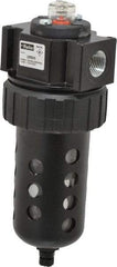 Parker - 1/2" Port, 135 CFM Coalescing Filter - Polycarbonate Bowl, Manual Drain, Modular Connection, 150 Max psi - Apex Tool & Supply
