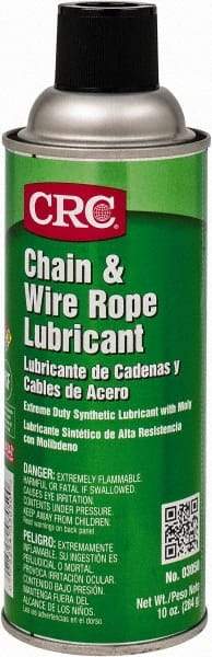CRC - 16 oz Aerosol High Temperature Chain & Cable Lubricant - Light Amber, 350°F - Apex Tool & Supply