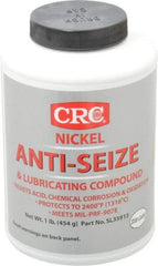 CRC - 16 oz Bottle High Temperature Anti-Seize Lubricant - Nickel, -95 to 2,400°F, Gray, Water Resistant - Apex Tool & Supply