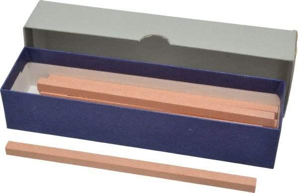 Value Collection - 180 Grit Aluminum Oxide Square Polishing Stone - Very Fine Grade, 1/4" Wide x 6" Long x 1/4" Thick - Apex Tool & Supply