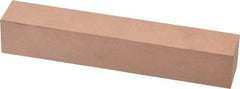 Made in USA - 320 Grit Aluminum Oxide Square Polishing Stone - Extra Fine Grade, 1" Wide x 6" Long x 1" Thick - Apex Tool & Supply