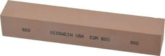 Made in USA - 600 Grit Aluminum Oxide Square Polishing Stone - Super Fine Grade, 1" Wide x 6" Long x 1" Thick - Apex Tool & Supply