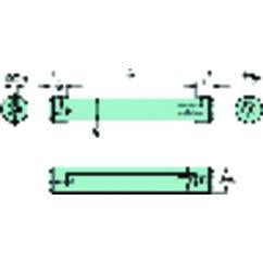 CXS-A22-04-06 Cylindrical Shank With Flat To CoroTurn® XS Double-Ended Adaptor - Apex Tool & Supply