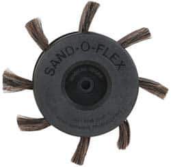 Merit Abrasives - 10 Piece Flap Wheel Kit - 6" Diam, 80 Grit, Medium Grade, 8 Brushes with 1" Wide Abrasive Strips - Apex Tool & Supply