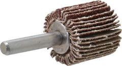 Value Collection - 1" Diam x 1" Face Width, Medium Aluminum Oxide Coated Mounted Flap Wheel - 1/4" Shank Mount, 60 Grit, 17,500 Max RPM - Apex Tool & Supply