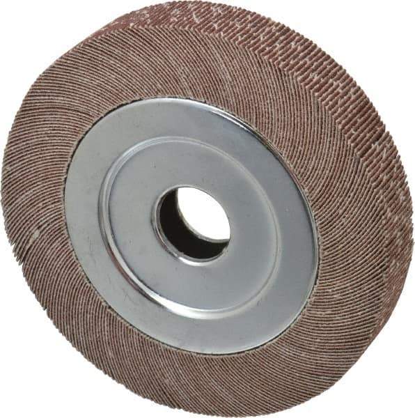 Value Collection - 6" Diam, 80 Grit Aluminum Oxide Unmounted Flap Wheel - 1" Hole, 1" Wide, Coated, Medium Grade, 4,800 Max RPM - Apex Tool & Supply