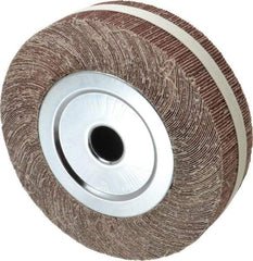 Value Collection - 8" Diam, 60 Grit Aluminum Oxide Unmounted Flap Wheel - 1" Hole, 2" Wide, Coated, Medium Grade, 4,800 Max RPM - Apex Tool & Supply