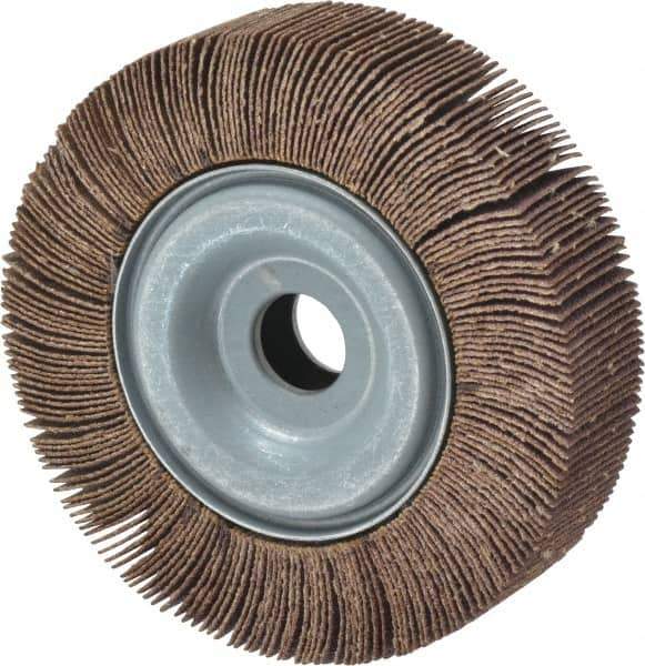 Norton - 4" Diam, 80 Grit Aluminum Oxide Unmounted Flap Wheel - 5/8" Hole, 1" Wide, Coated, Medium Grade, 12,000 Max RPM , Cloth Backing - Apex Tool & Supply