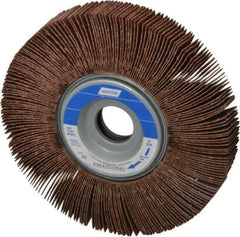 Norton - 6" Diam, 60 Grit Aluminum Oxide Unmounted Flap Wheel - 1" Hole, 1" Wide, Coated, Medium Grade, 6,200 Max RPM , Cloth Backing - Apex Tool & Supply