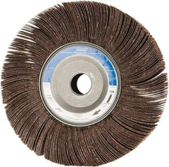 Norton - 8" Diam, 80 Grit Aluminum Oxide Unmounted Flap Wheel - 1" Hole, 2" Wide, Coated, Medium Grade, 4,700 Max RPM , Cloth Backing - Apex Tool & Supply