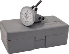 INTERAPID - 1.6 mm Range, 0.01 mm Dial Graduation, Vertical Dial Test Indicator - 1-1/2 Inch White Dial, 0-40-0 Dial Reading - Apex Tool & Supply