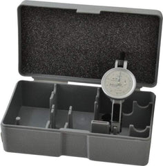 INTERAPID - 0.4 mm Range, 0.002 mm Dial Graduation, Horizontal Dial Test Indicator - 1.1811 Inch White Dial, 0-10-0 Dial Reading - Apex Tool & Supply