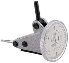 INTERAPID - 1.6 mm Range, 0.01 mm Dial Graduation, Vertical Dial Test Indicator - 1.1811 Inch White Dial, 0-40-0 Dial Reading - Apex Tool & Supply