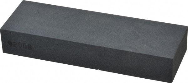 Made in USA - 6" Long x 2" Wide x 5/8" Thick, Silicon Carbide Sharpening Stone - Rectangle, Medium Grade - Apex Tool & Supply