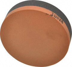 Made in USA - 4" Long x 1" Diam x 1" Thick, Aluminum Oxide Sharpening Stone - Round, Coarse, Fine Grade - Apex Tool & Supply