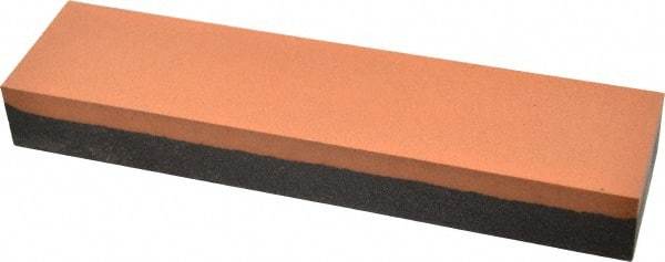 Made in USA - 8" Long x 2" Wide x 1" Thick, Aluminum Oxide Sharpening Stone - Rectangle, Coarse, Fine Grade - Apex Tool & Supply