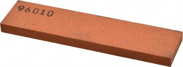 Made in USA - 4" Long x 1" Wide x 1/4" Thick, Aluminum Oxide Sharpening Stone - Rectangle, Fine Grade - Apex Tool & Supply