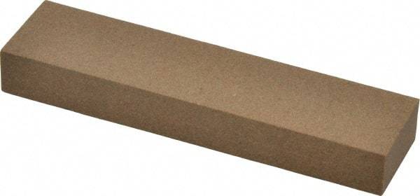 Made in USA - 4" Long x 1" Wide x 1/2" Thick, Aluminum Oxide Sharpening Stone - Rectangle, Medium Grade - Apex Tool & Supply