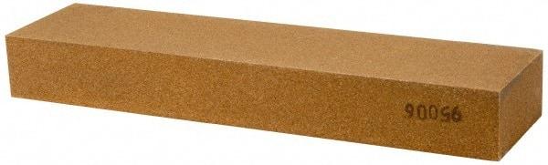 Made in USA - 8" Long x 2" Wide x 1" Thick, Aluminum Oxide Sharpening Stone - Rectangle, Medium Grade - Apex Tool & Supply