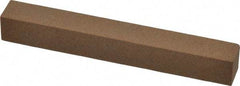 Made in USA - 4" Long x 1/2" Wide x 1/2" Thick, Aluminum Oxide Sharpening Stone - Square, Medium Grade - Apex Tool & Supply