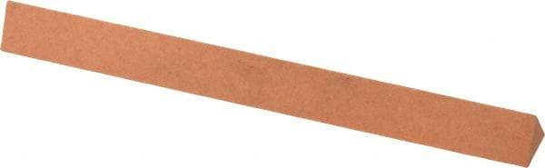 Made in USA - 4" Long x 3/8" Wide x 3/8" Thick, Aluminum Oxide Sharpening Stone - Triangle, Fine Grade - Apex Tool & Supply