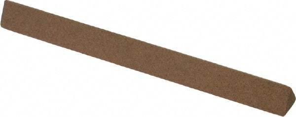 Made in USA - 4" Long x 3/8" Wide x 3/8" Thick, Aluminum Oxide Sharpening Stone - Triangle, Medium Grade - Apex Tool & Supply