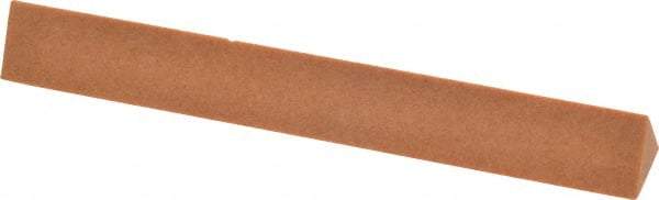 Made in USA - 4" Long x 1/2" Wide x 1/2" Thick, Aluminum Oxide Sharpening Stone - Triangle, Fine Grade - Apex Tool & Supply
