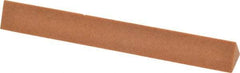 Made in USA - 4" Long x 1/2" Wide x 1/2" Thick, Aluminum Oxide Sharpening Stone - Triangle, Fine Grade - Apex Tool & Supply