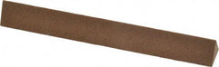 Made in USA - 4" Long x 1/2" Wide x 1/2" Thick, Aluminum Oxide Sharpening Stone - Triangle, Medium Grade - Apex Tool & Supply