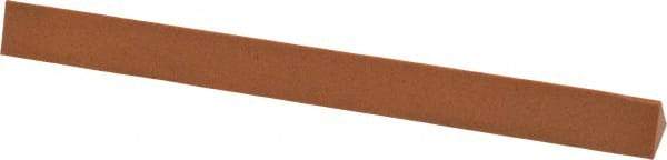 Made in USA - 6" Long x 1/2" Wide x 1/2" Thick, Aluminum Oxide Sharpening Stone - Triangle, Fine Grade - Apex Tool & Supply