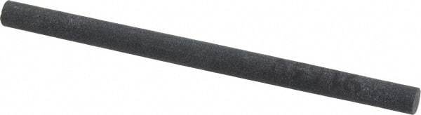 Made in USA - 4" Long x 1/4" Diam x 1/4" Thick, Silicon Carbide Sharpening Stone - Round, Fine Grade - Apex Tool & Supply