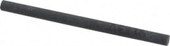 Made in USA - 4" Long x 1/4" Diam x 1/4" Thick, Silicon Carbide Sharpening Stone - Round, Fine Grade - Apex Tool & Supply