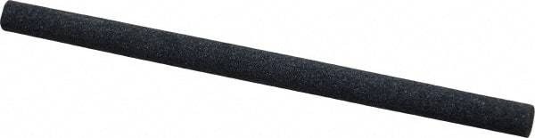 Made in USA - 4" Long x 1/4" Diam x 1/4" Thick, Silicon Carbide Sharpening Stone - Round, Medium Grade - Apex Tool & Supply
