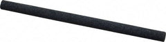 Made in USA - 4" Long x 1/4" Diam x 1/4" Thick, Silicon Carbide Sharpening Stone - Round, Medium Grade - Apex Tool & Supply