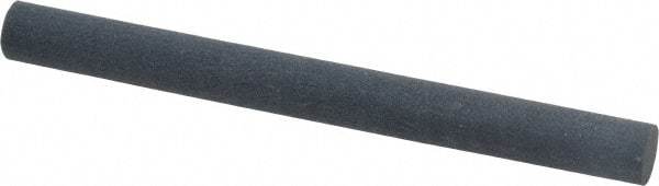 Made in USA - 4" Long x 3/8" Diam x 3/8" Thick, Silicon Carbide Sharpening Stone - Round, Fine Grade - Apex Tool & Supply