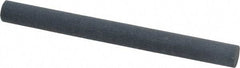 Made in USA - 4" Long x 3/8" Diam x 3/8" Thick, Silicon Carbide Sharpening Stone - Round, Fine Grade - Apex Tool & Supply