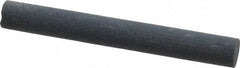 Made in USA - 4" Long x 1/2" Diam x 1/2" Thick, Silicon Carbide Sharpening Stone - Round, Fine Grade - Apex Tool & Supply