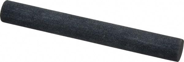 Made in USA - 4" Long x 1/2" Diam x 1/2" Thick, Silicon Carbide Sharpening Stone - Round, Medium Grade - Apex Tool & Supply