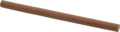 Made in USA - 4" Long x 1/4" Diam x 1/4" Thick, Aluminum Oxide Sharpening Stone - Round, Medium Grade - Apex Tool & Supply