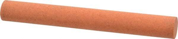 Made in USA - 4" Long x 1/2" Diam x 1/2" Thick, Aluminum Oxide Sharpening Stone - Round, Fine Grade - Apex Tool & Supply