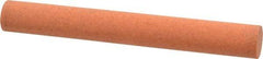 Made in USA - 4" Long x 1/2" Diam x 1/2" Thick, Aluminum Oxide Sharpening Stone - Round, Fine Grade - Apex Tool & Supply