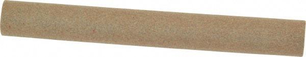 Made in USA - 4" Long x 1/2" Diam x 1/2" Thick, Aluminum Oxide Sharpening Stone - Round, Medium Grade - Apex Tool & Supply
