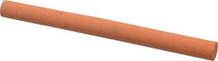 Made in USA - 6" Long x 1/2" Diam x 1/2" Thick, Aluminum Oxide Sharpening Stone - Round, Fine Grade - Apex Tool & Supply