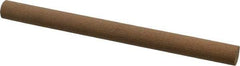 Made in USA - 6" Long x 1/2" Diam x 1/2" Thick, Aluminum Oxide Sharpening Stone - Round, Medium Grade - Apex Tool & Supply