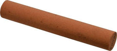 Made in USA - 6" Long x 1" Diam x 1" Thick, Aluminum Oxide Sharpening Stone - Round, Fine Grade - Apex Tool & Supply