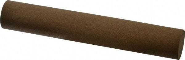 Made in USA - 6" Long x 1" Diam x 1" Thick, Aluminum Oxide Sharpening Stone - Round, Medium Grade - Apex Tool & Supply