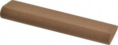 Made in USA - 4" Long x 1" Diam x 7/16" Thick, Aluminum Oxide Sharpening Stone - Round, Medium Grade - Apex Tool & Supply