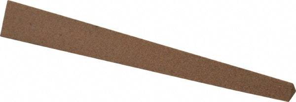 Made in USA - 4" Long x 1/2" Wide x 1/2" Thick, Aluminum Oxide Sharpening Stone - Triangle Tapered, Medium Grade - Apex Tool & Supply